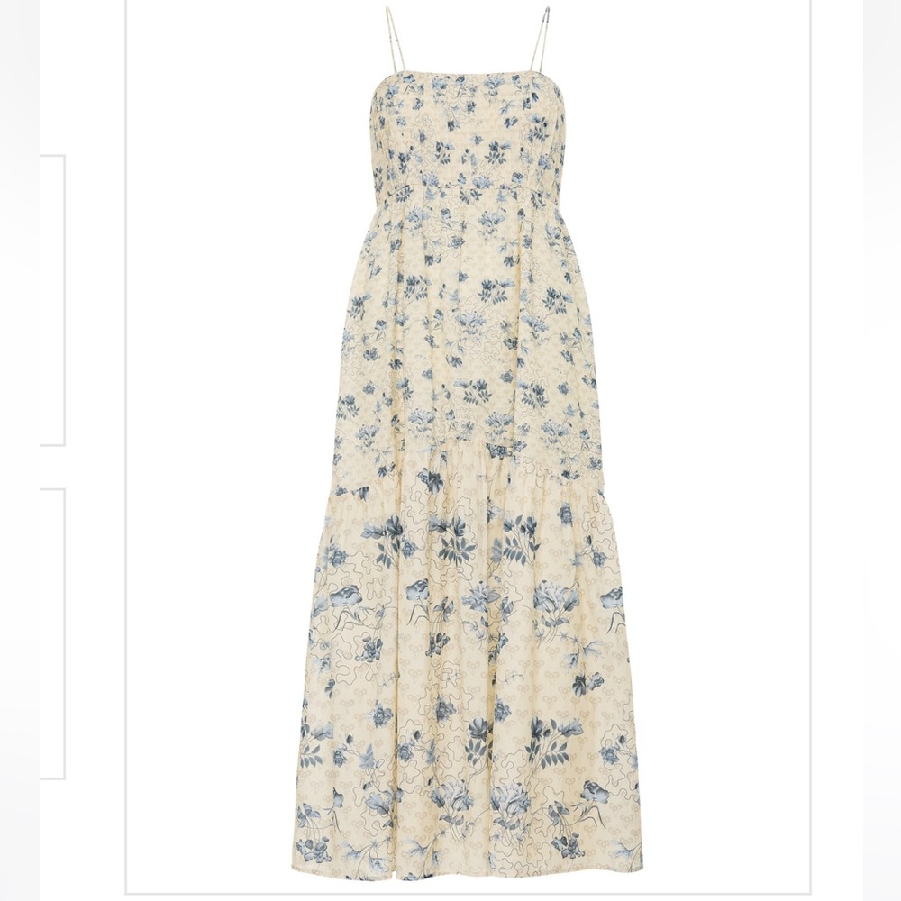 Anna Cate Nicole Maxi Dress in Royal Bloom Sz Medium